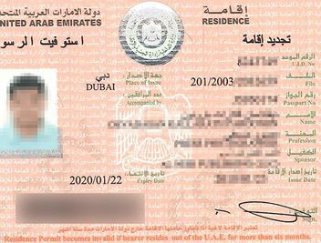 Sample UAE Visa