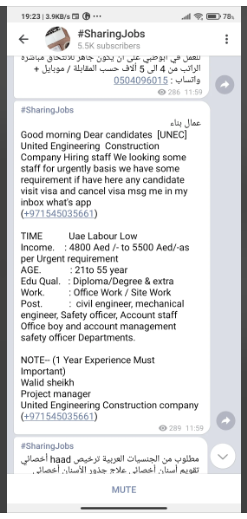 Job Scam in Dubai