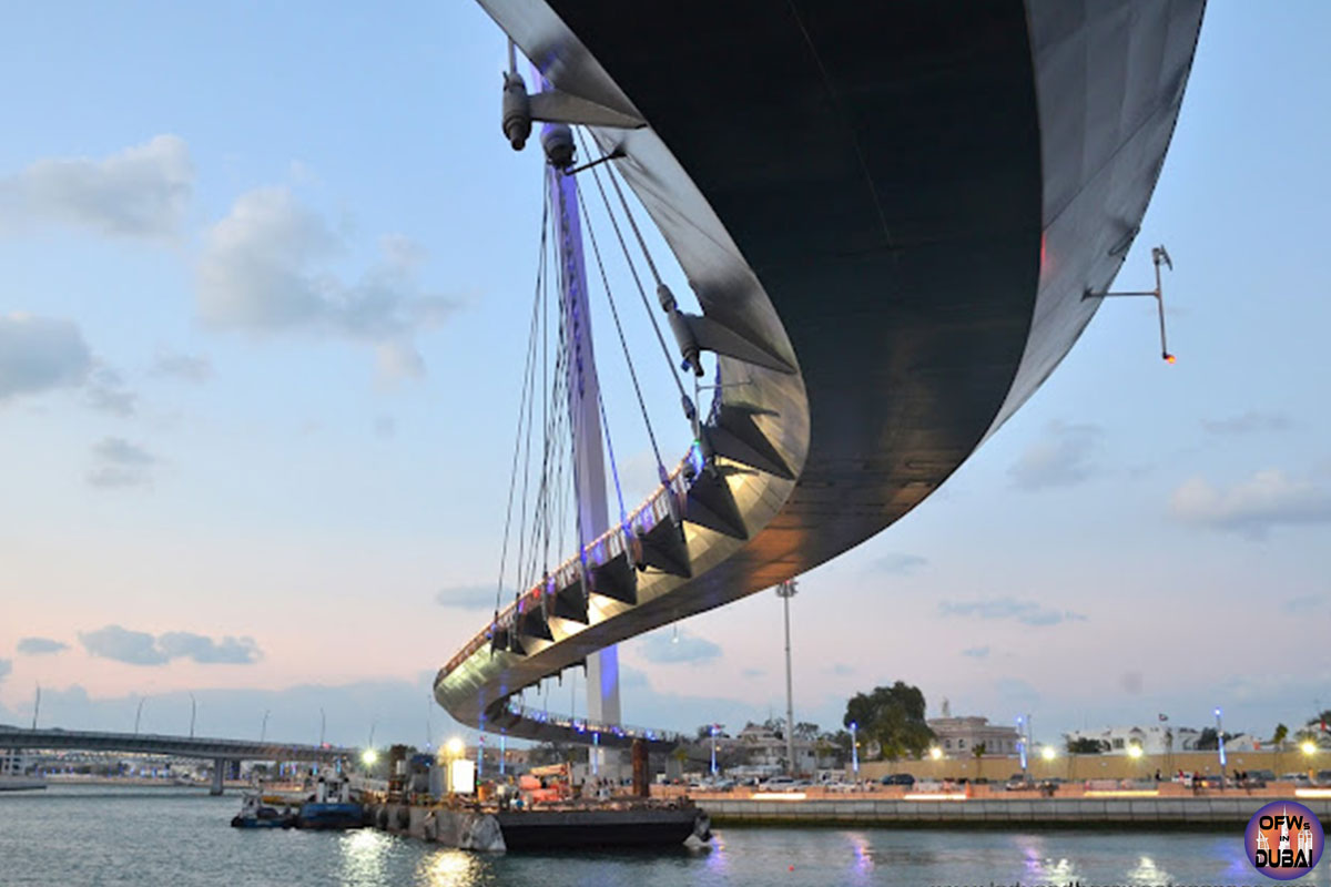 One of the beautiful bridges you can find at Dubai Water Canal