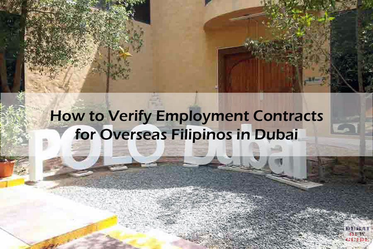 How to Verify Employment Contracts for Overseas Filipinos in Dubai