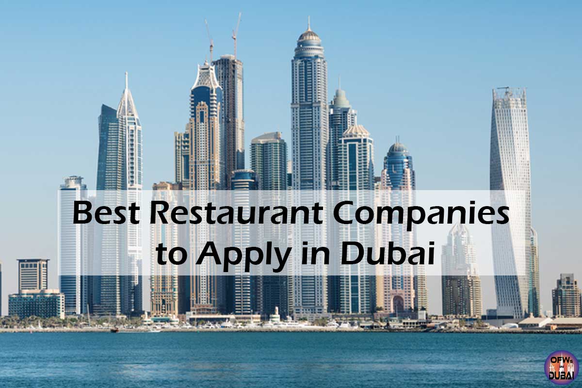 Best Restaurant Companies to Apply in Dubai