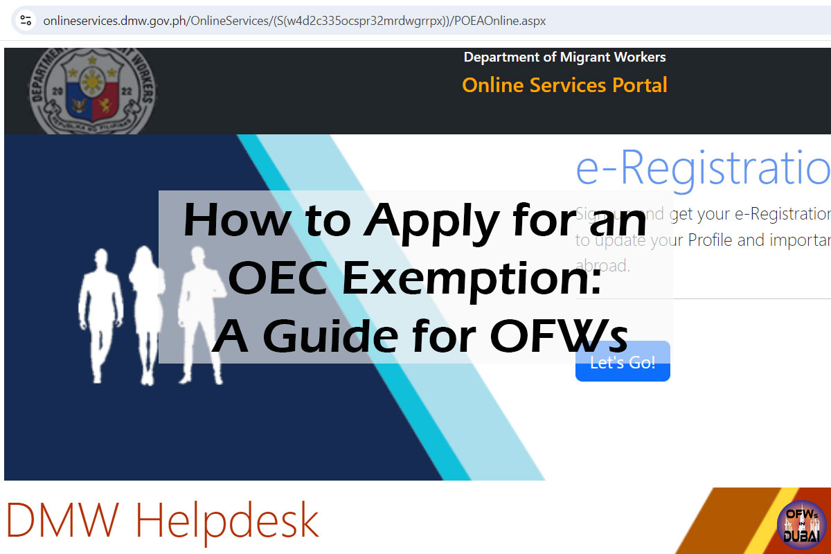 How to Apply for an OEC Exemption: A Guide for OFWs