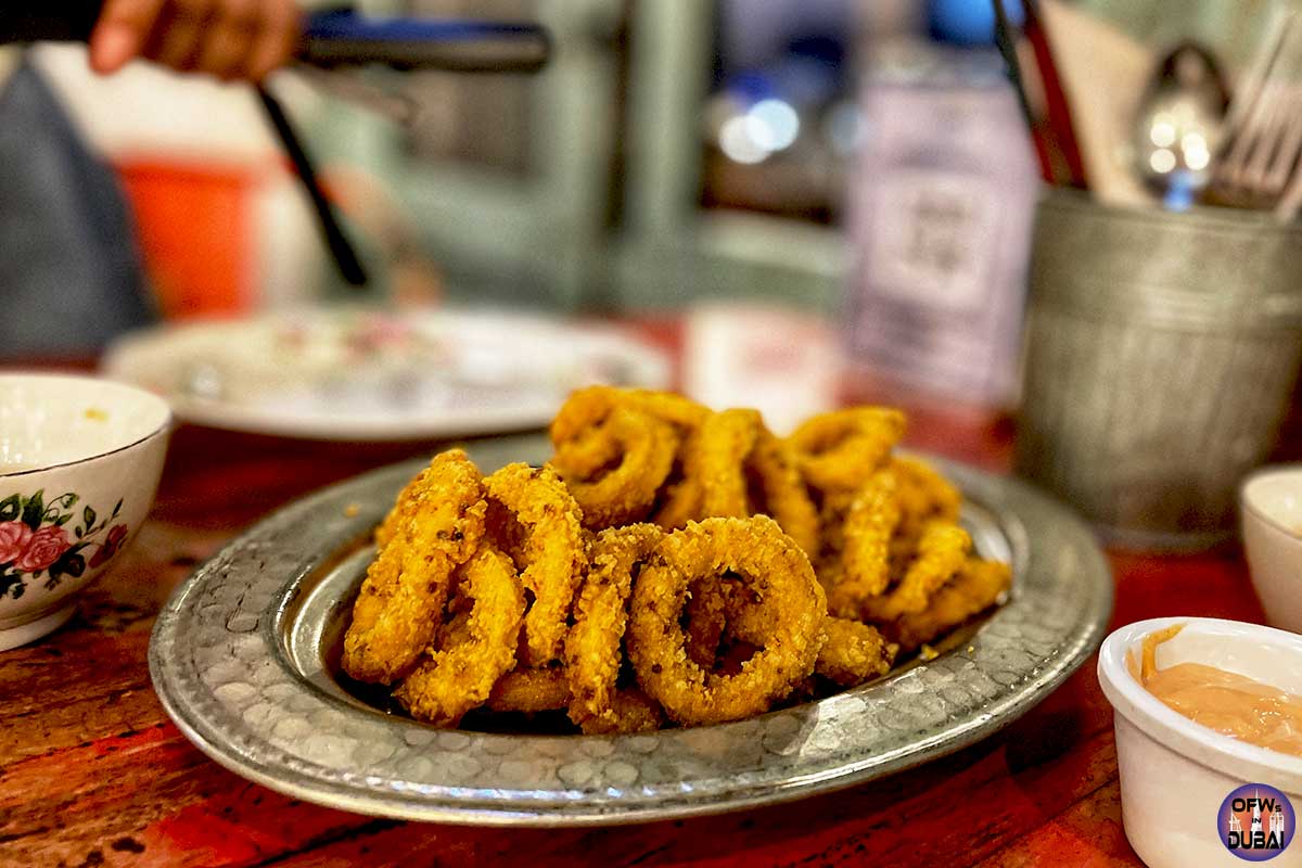 Crispy Calamari in Al Fanar Restaurant Al Seef