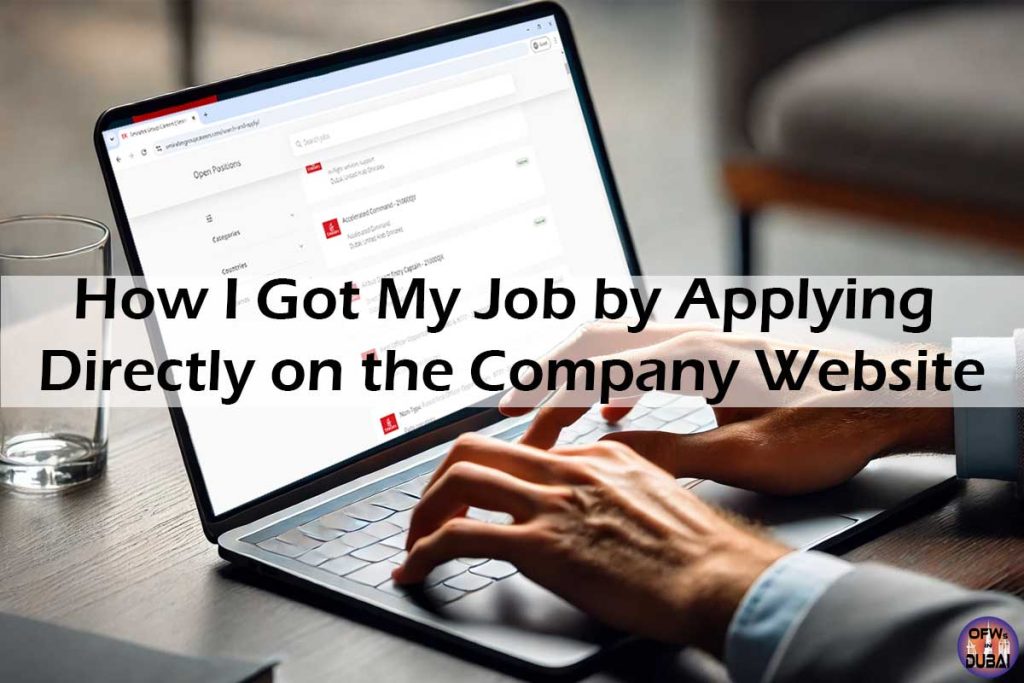 How I Got My Job by Applying Directly on the Company Website