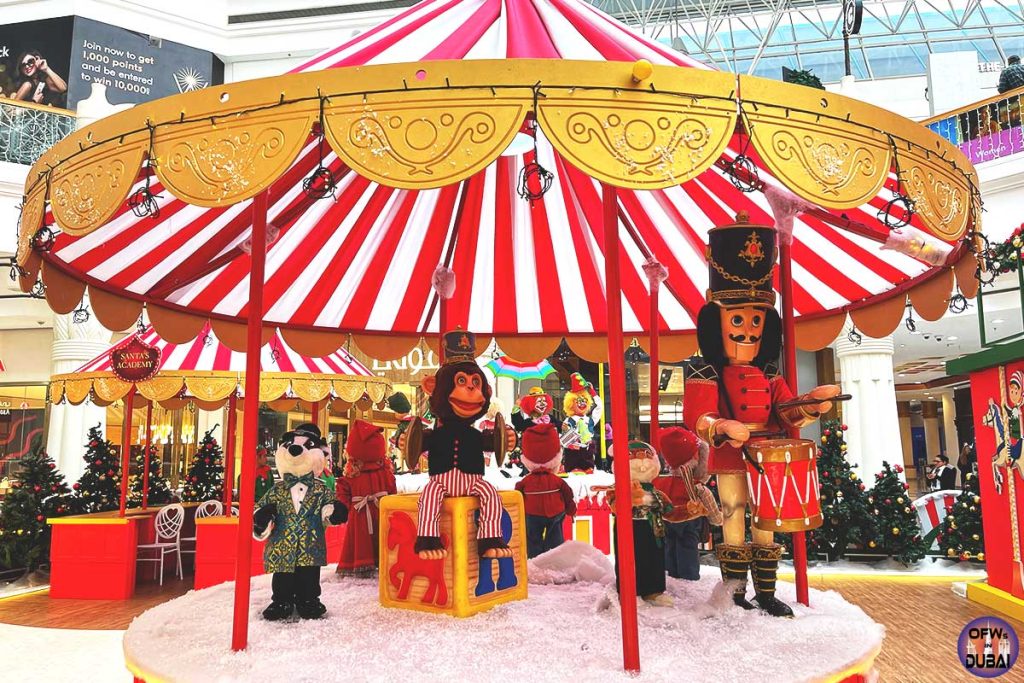 Festive Circus Christmas Displays at Wafi Mall