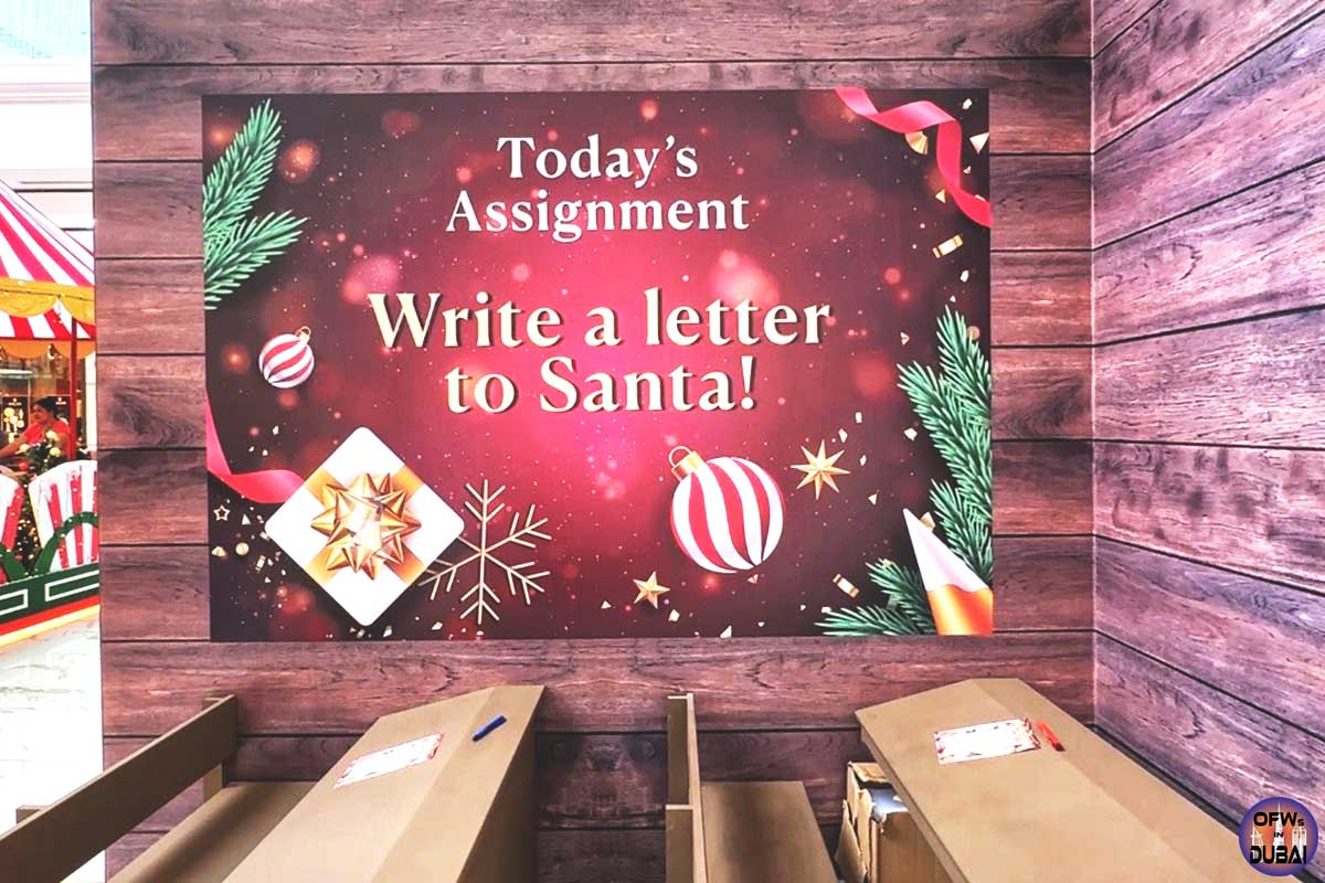 Write a Letter to Santa at Festive Circus Wafi